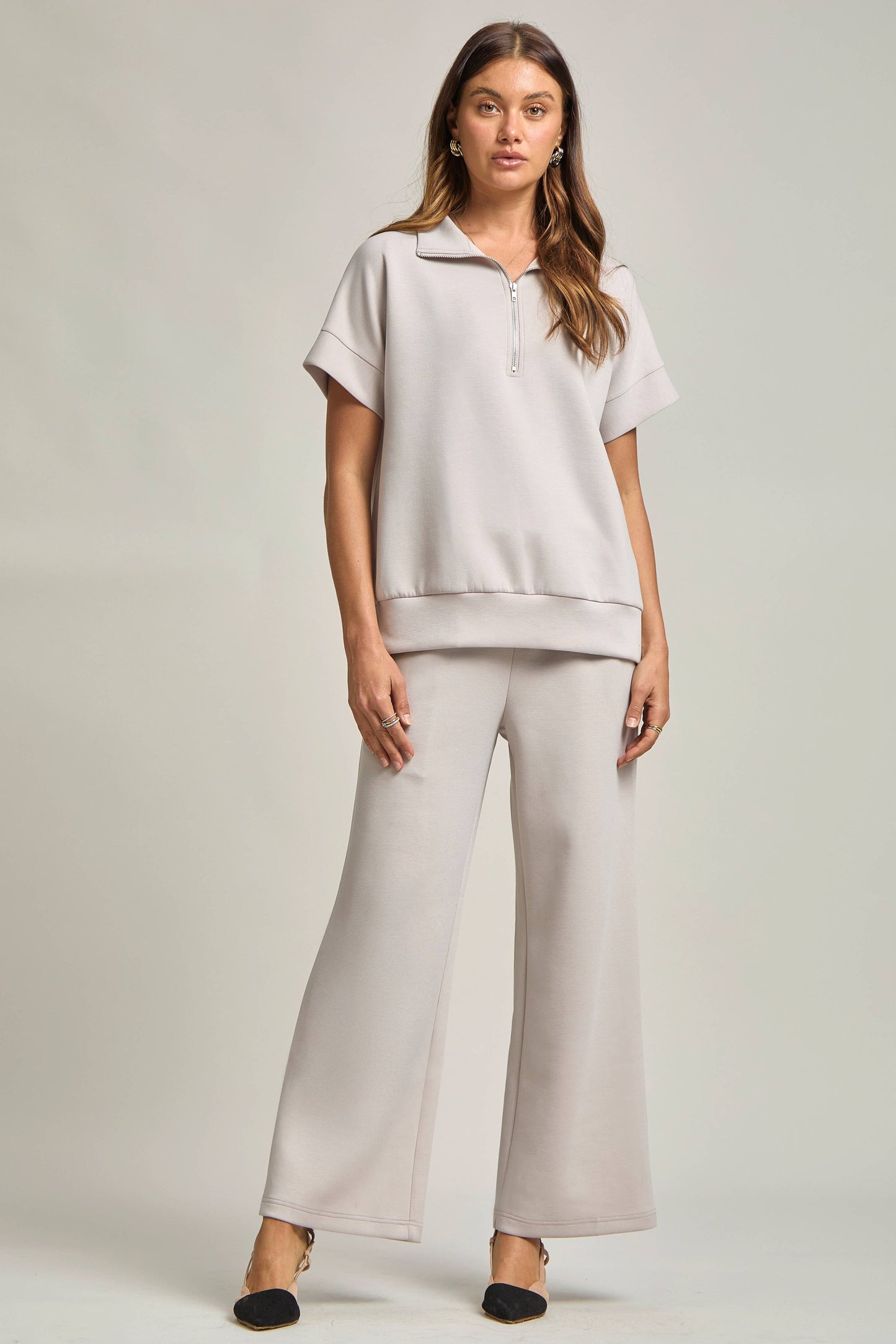 Short Sleeve Quarter Zip + Pants Modal Set TRVSET-CATALINA