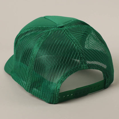 BEACH BUM Text Printed Mesh Back Trucker Hat