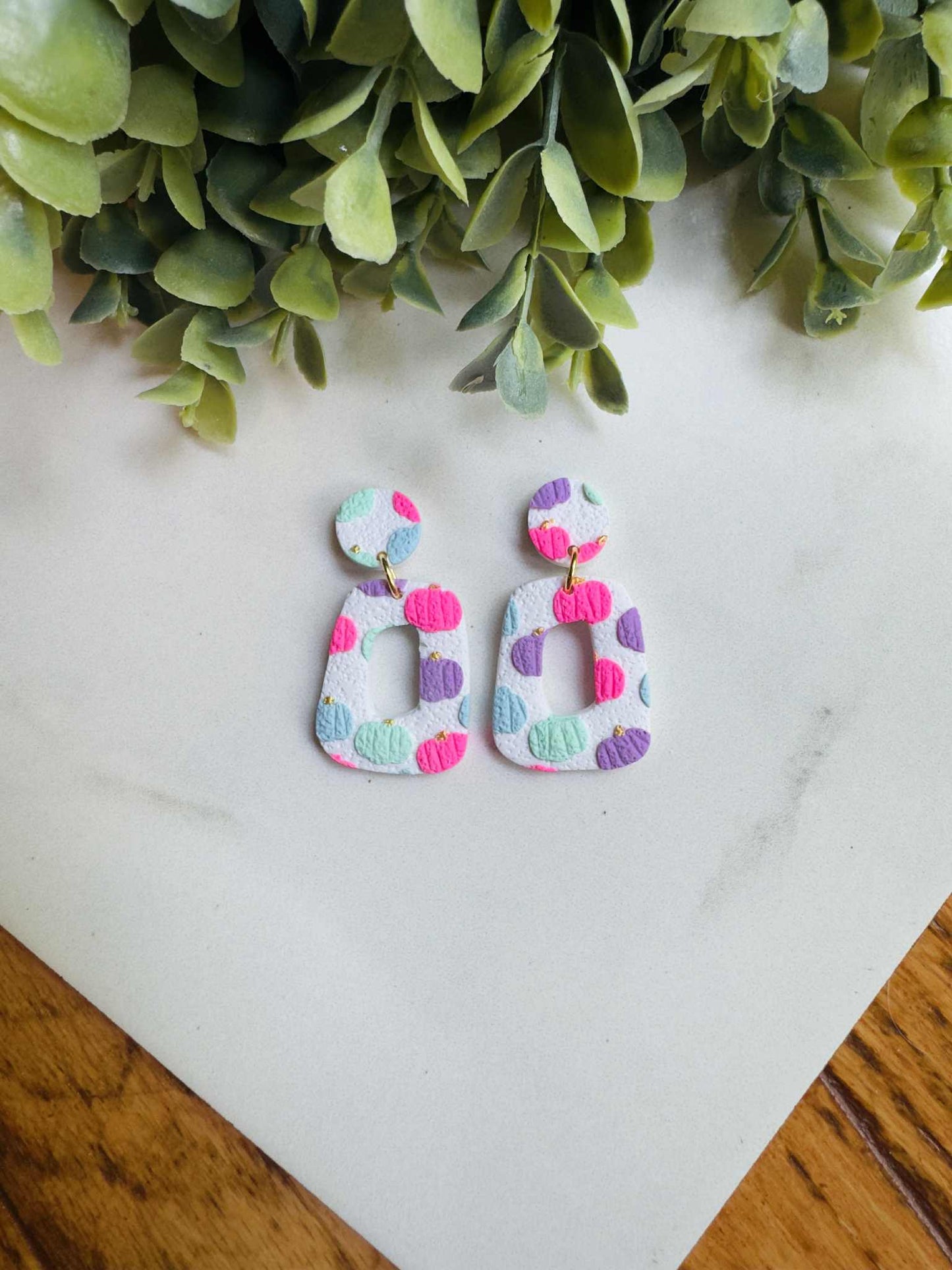 Colorful Pumpkin Collection Unique Handmade Clay Earrings