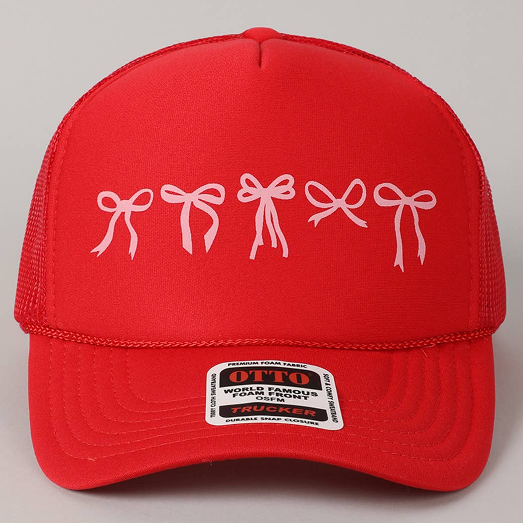 Variety Ribbon Bow Design Foam Trucker Hat