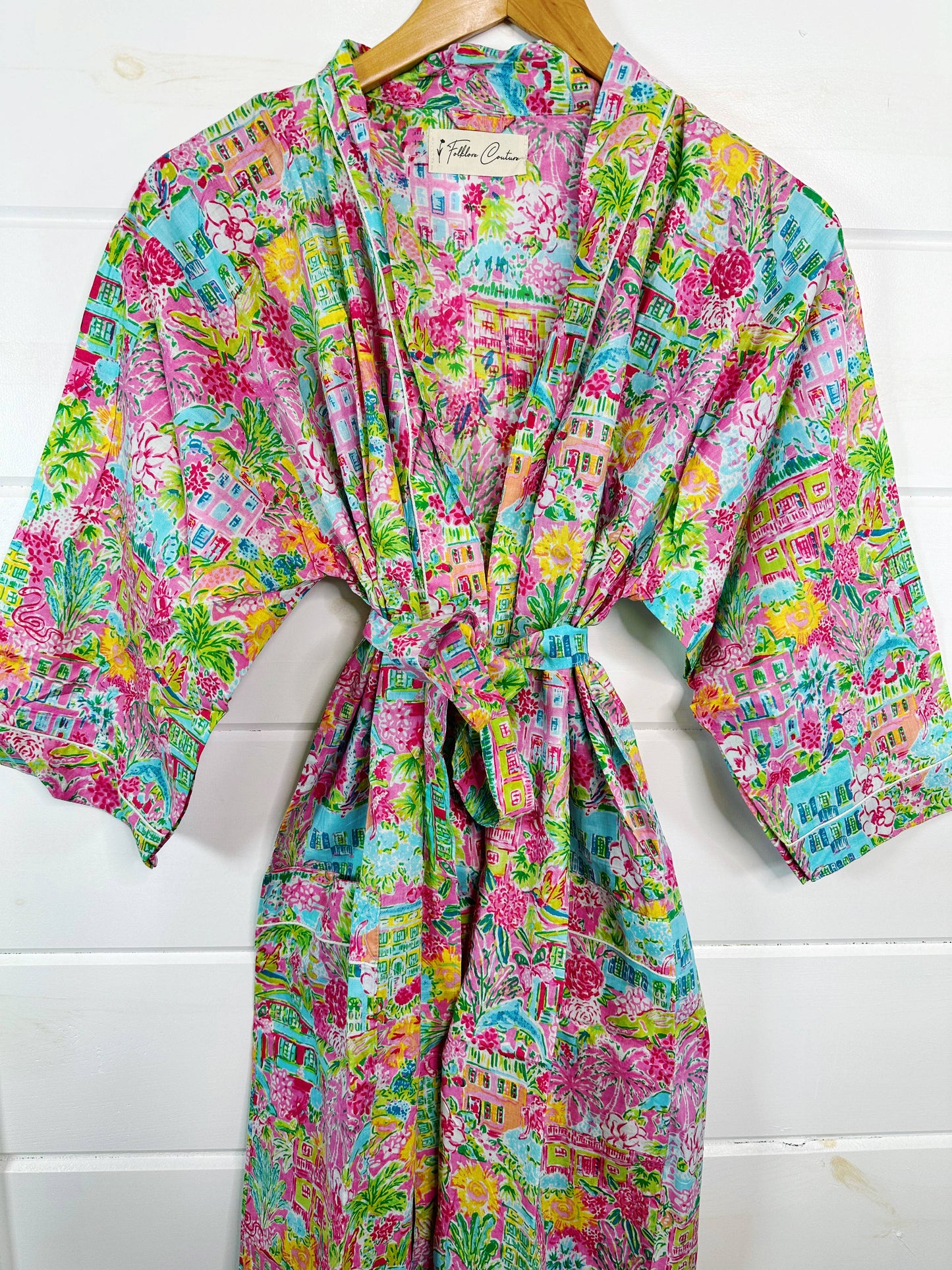 The Beachside Bloom Kimono Robe