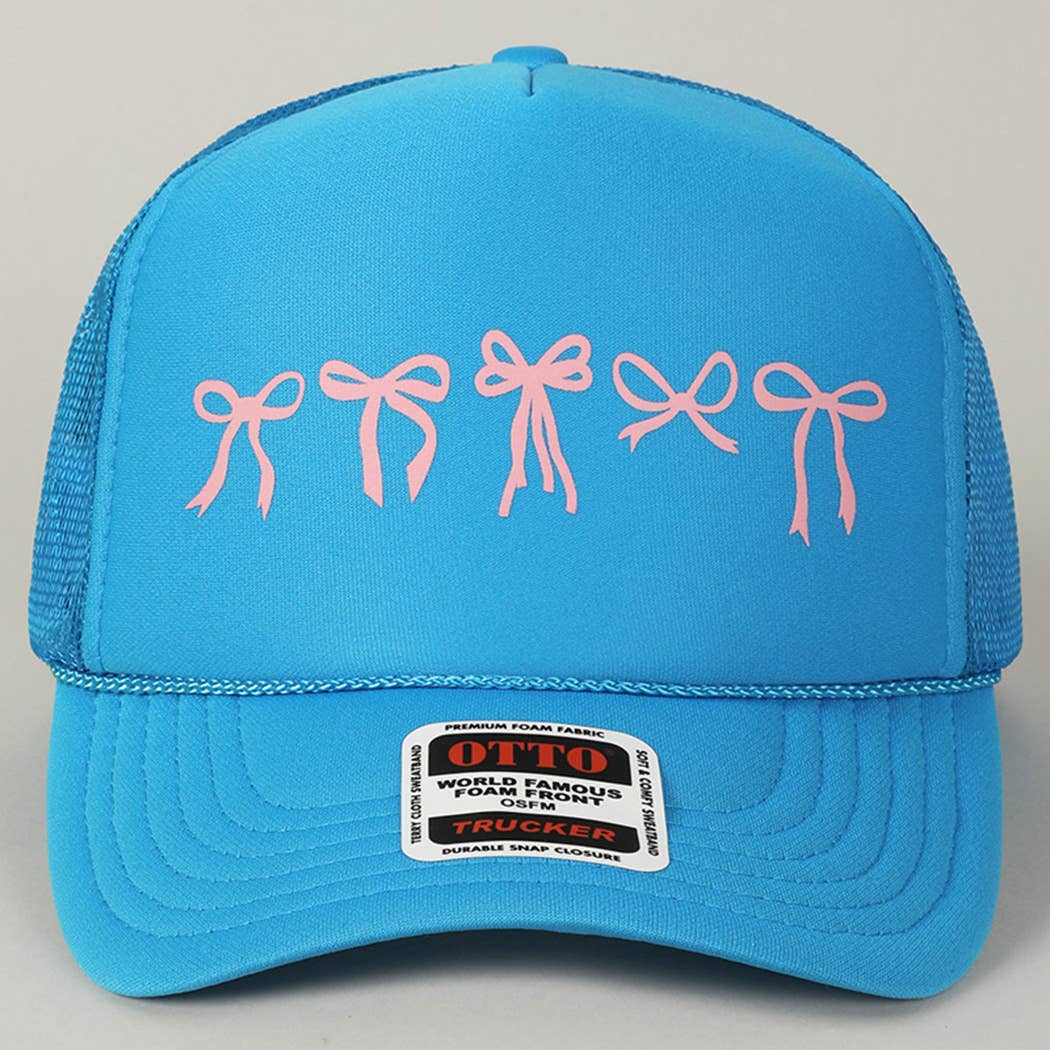 Variety Ribbon Bow Design Foam Trucker Hat