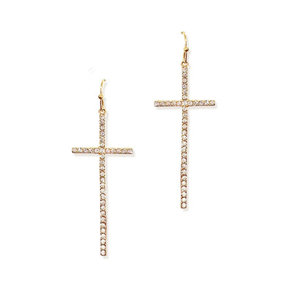 Walk by Faith Cross Earrings