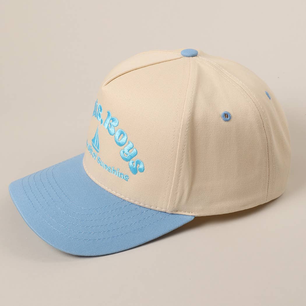 Boats, Boys Text Embroidered Two-Tone Trucker Hat
