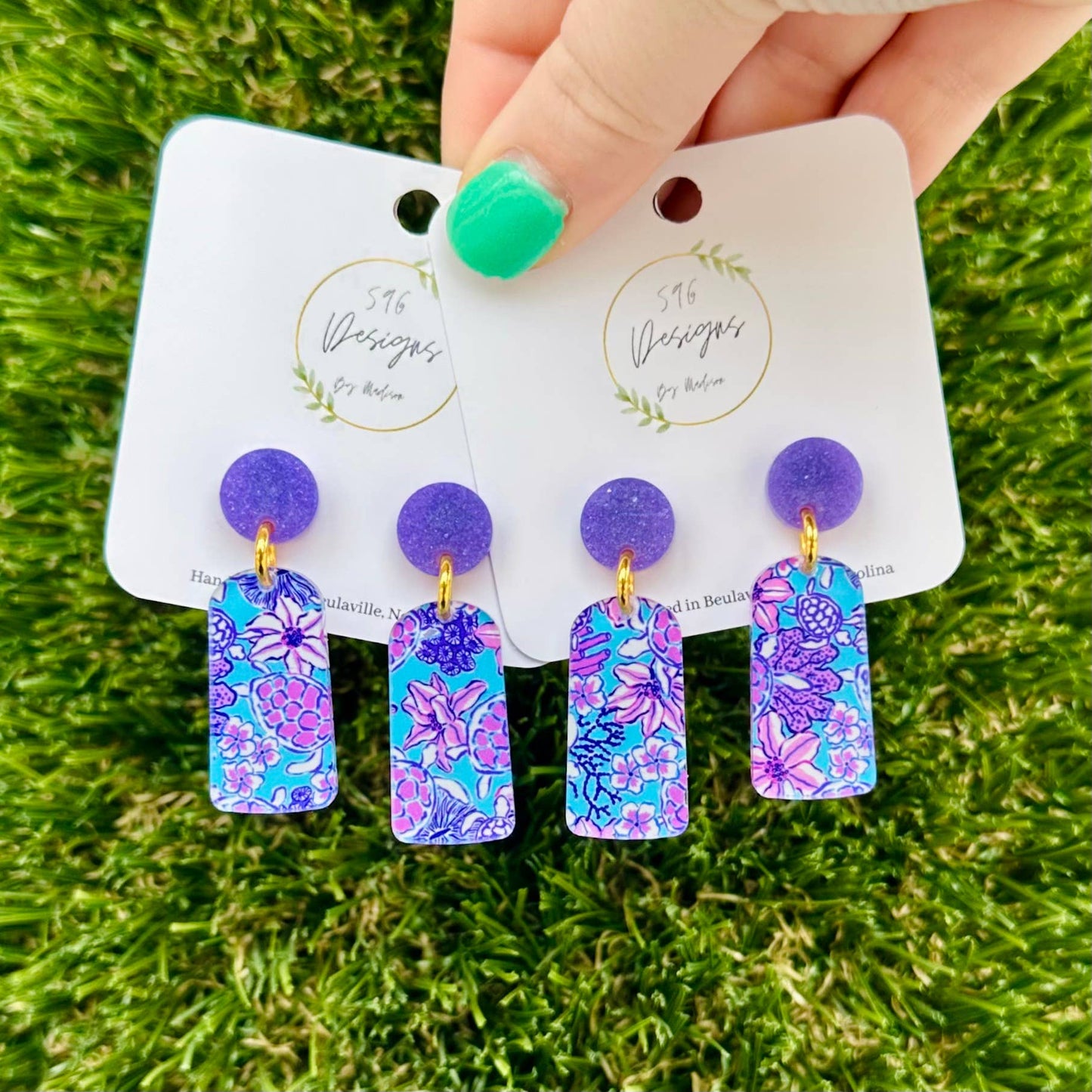 Lilly Pulitzer Inspired Earrings