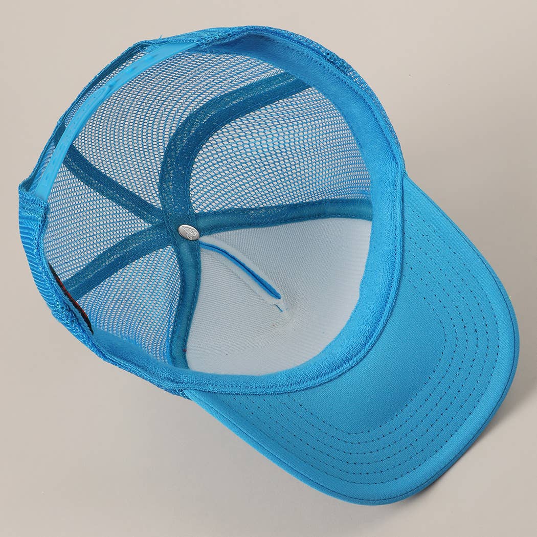 Margs Now, Regret Later Text Printed Mesh Back Cap