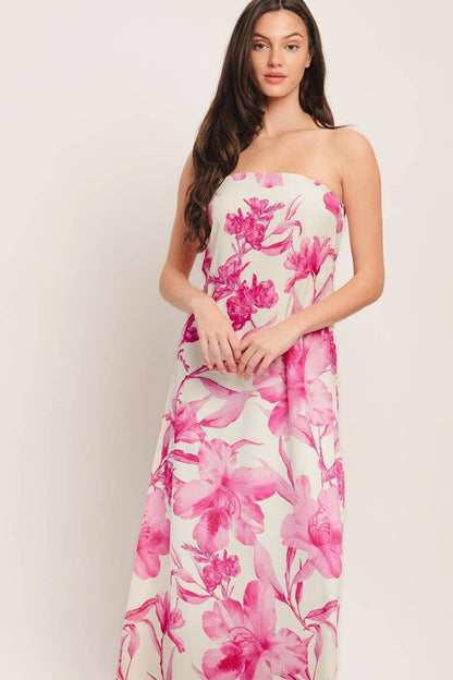 Island in Bloom Ankle Dress