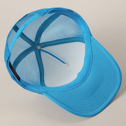 BEACH BUM Text Printed Mesh Back Trucker Hat