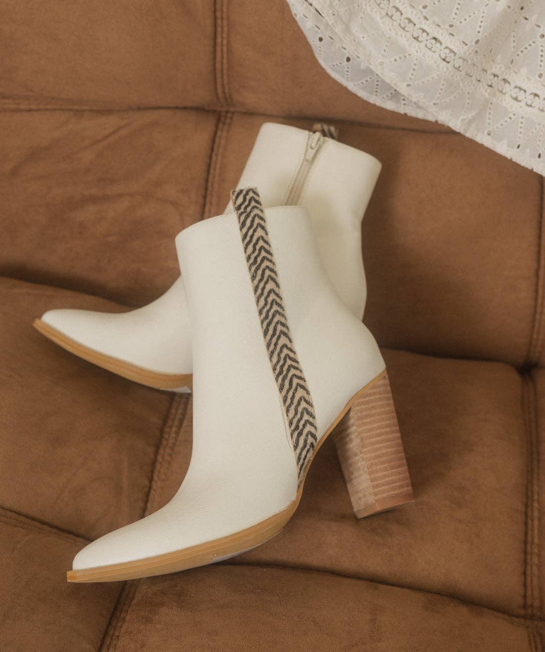 The Lana Beige | Animal Print Detailed Bootie