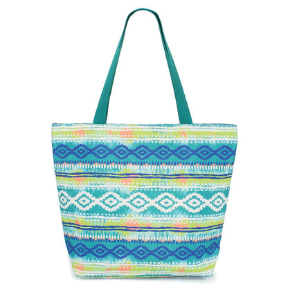 Vibrant Ikat Print Tote Bag