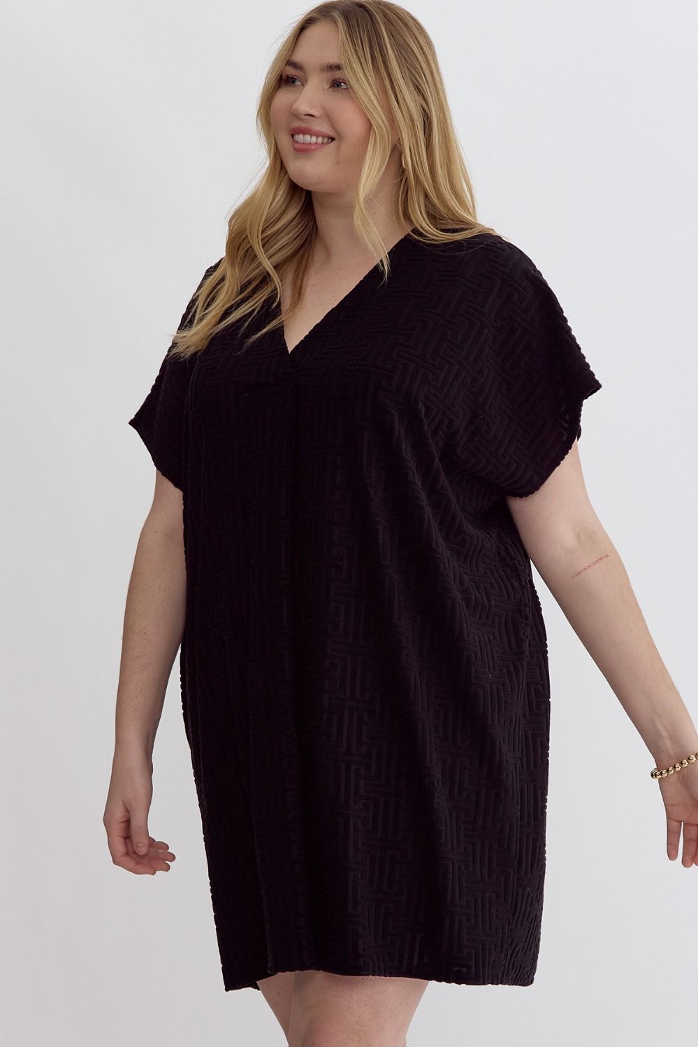 Tide Textured Dress - Curvy