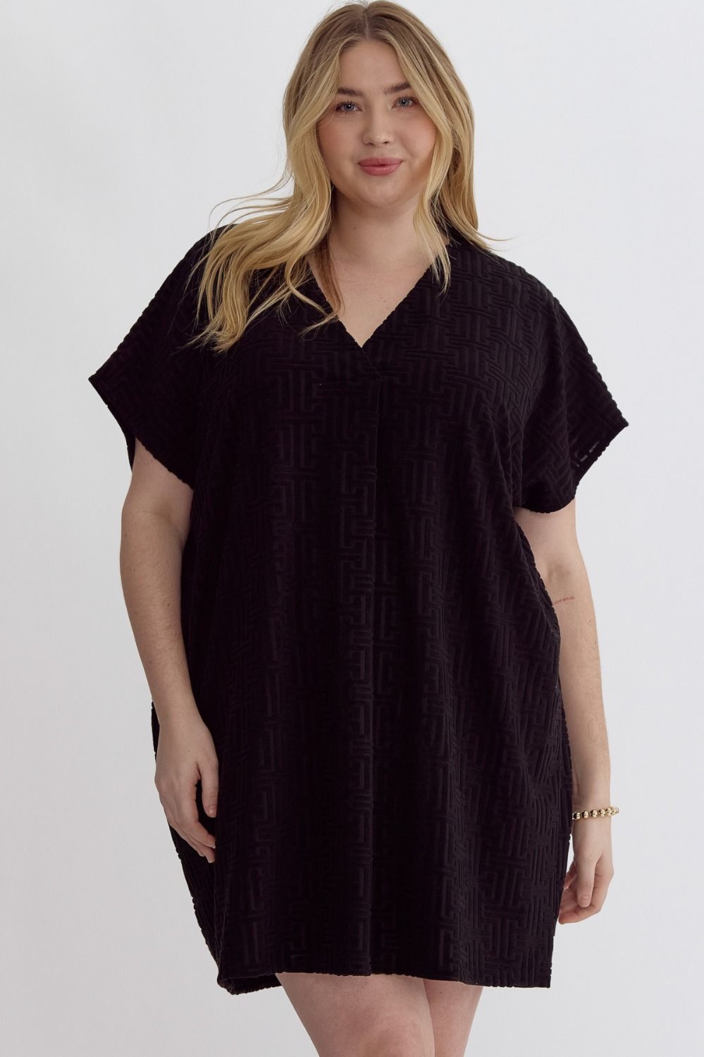 Tide Textured Dress - Curvy