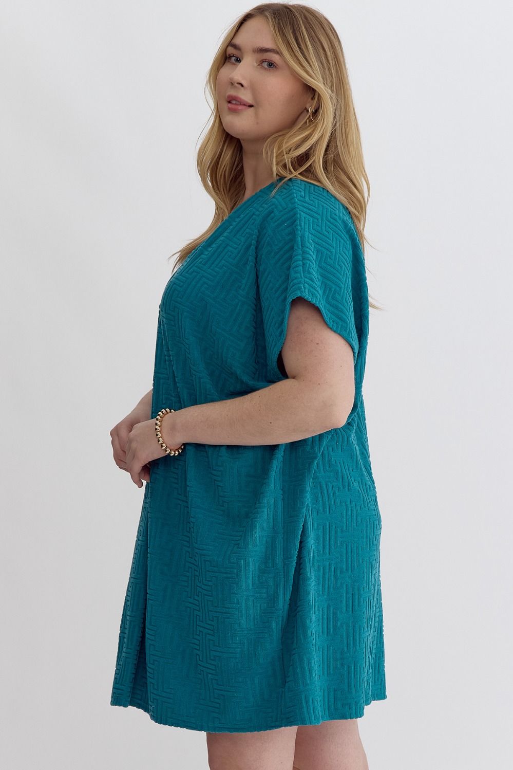 Tide Textured Dress - Curvy