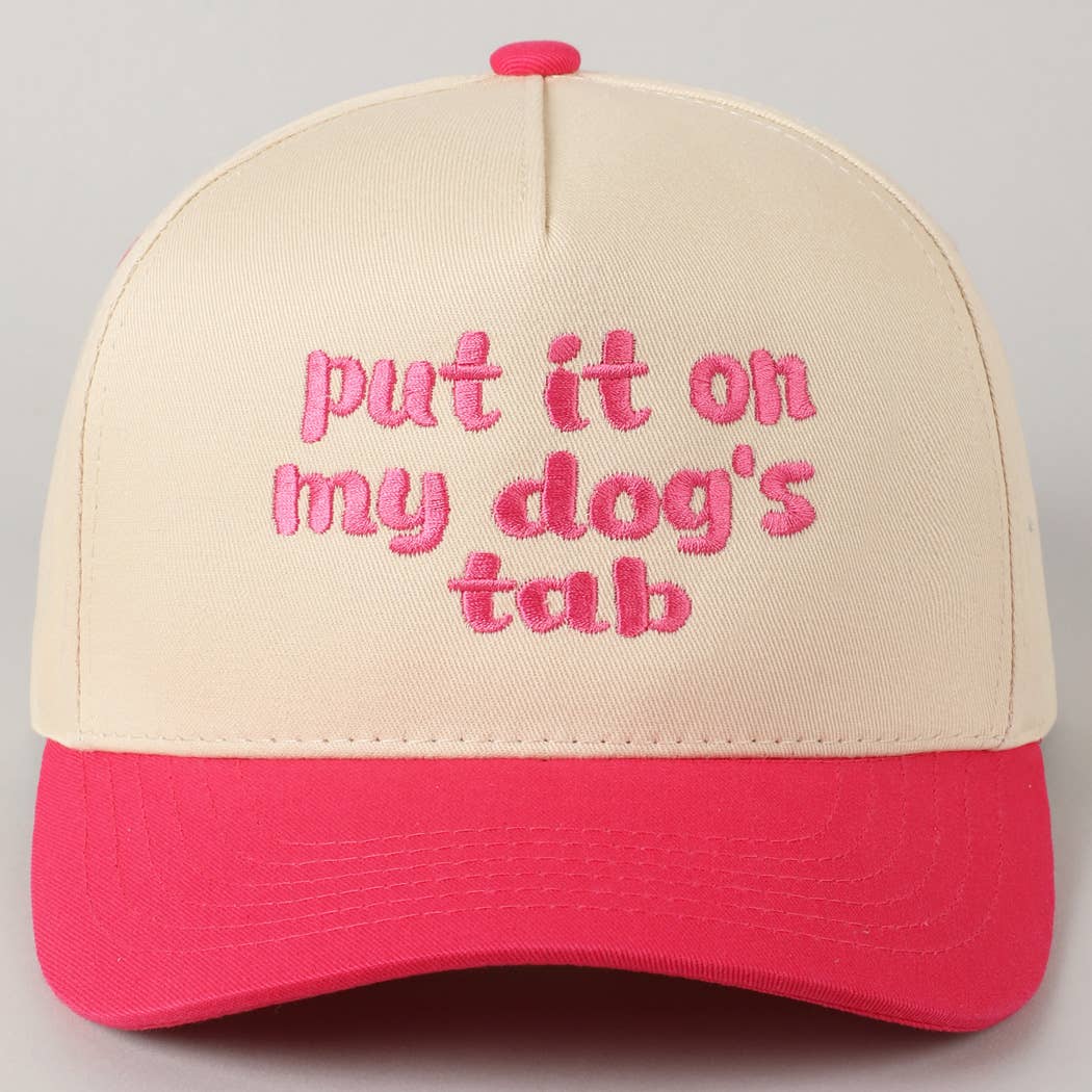 Put it on my dog's tab Two Tone Trucker Hat: MINT / ONE SIZE