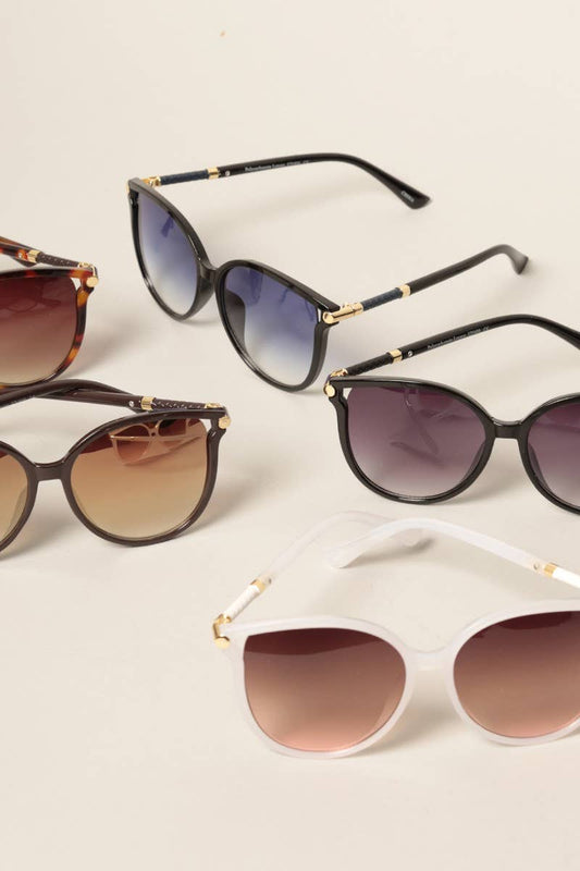 Women's Round Temples Gradient Sunglasses