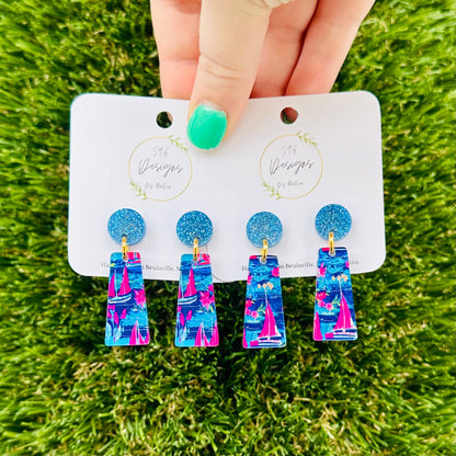 Lilly Pulitzer Inspired Earrings