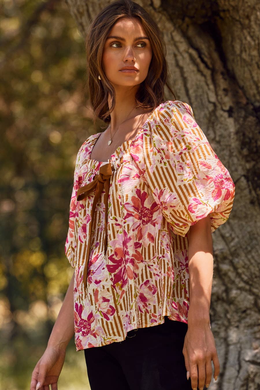 Plus Floral Printed Blouse