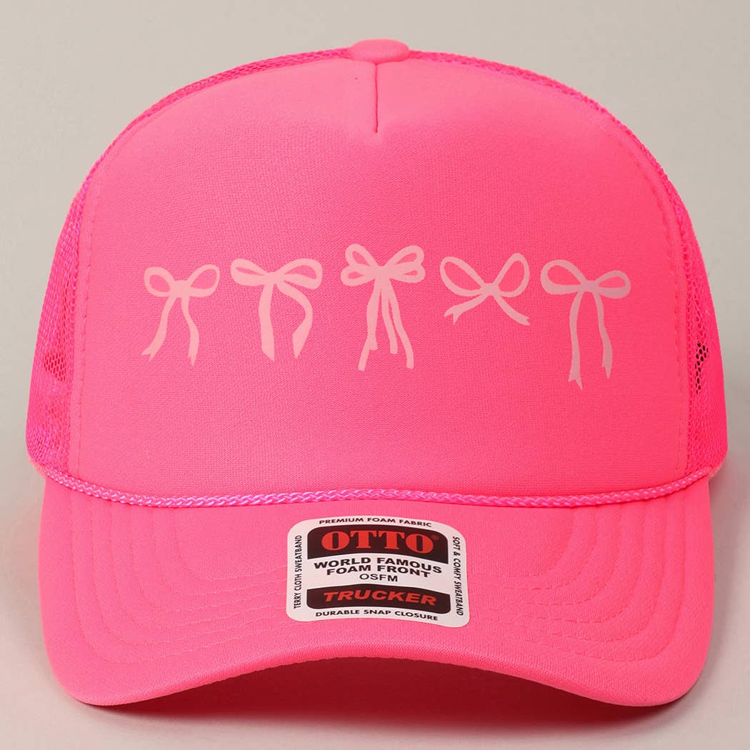 Variety Ribbon Bow Design Foam Trucker Hat