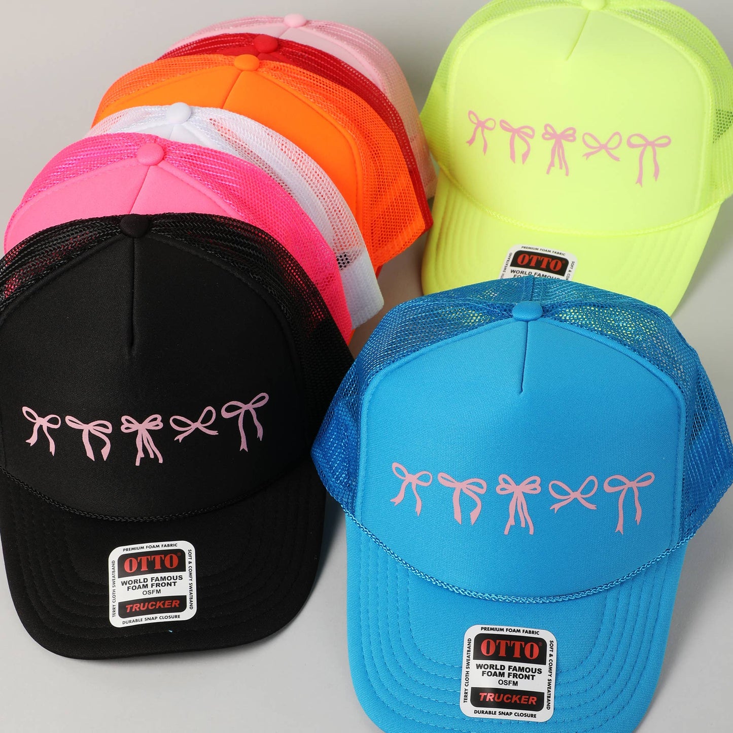 Variety Ribbon Bow Design Foam Trucker Hat