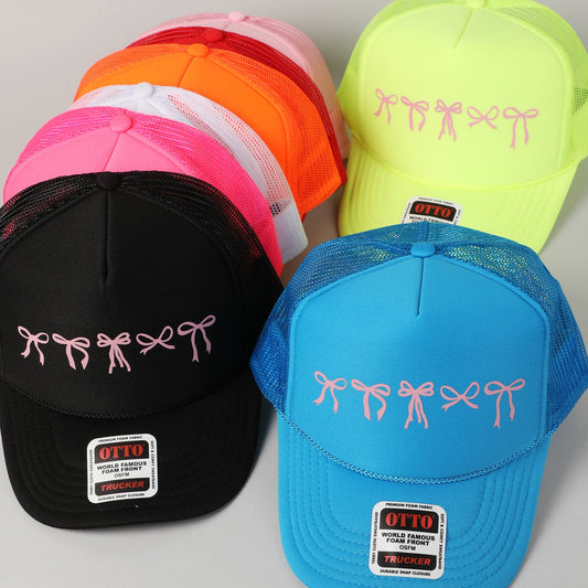 Variety Ribbon Bow Design Foam Trucker Hat