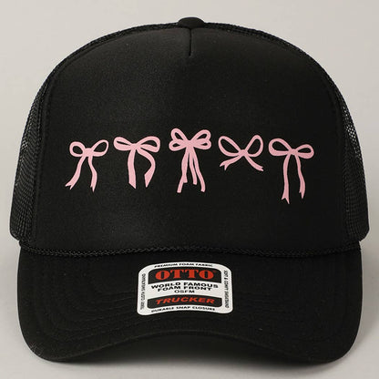 Variety Ribbon Bow Design Foam Trucker Hat
