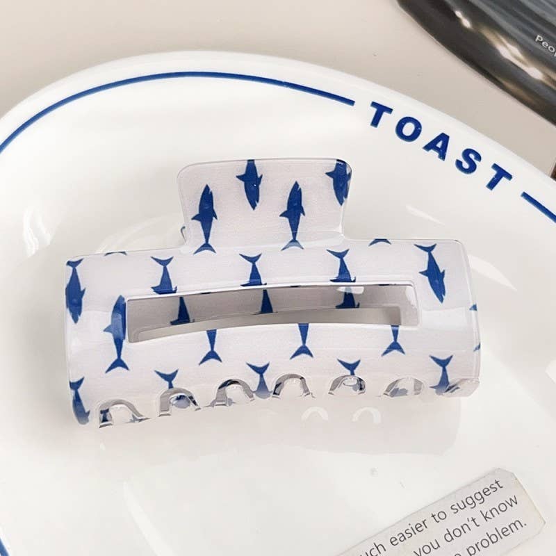 FRESH FISH STYLE RECTANGLE HAIR CLAW CLIPS | 40H976