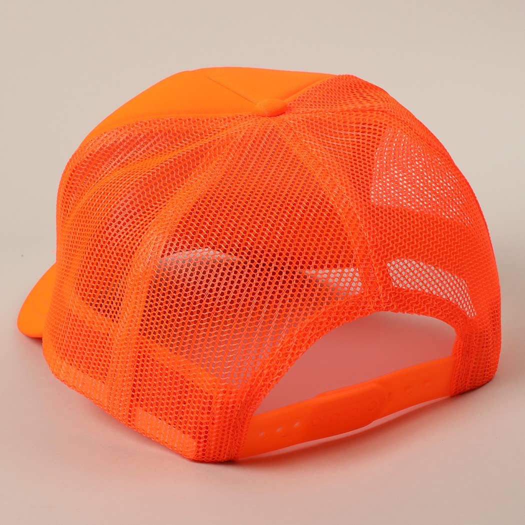 BEACH BUM Text Printed Mesh Back Trucker Hat
