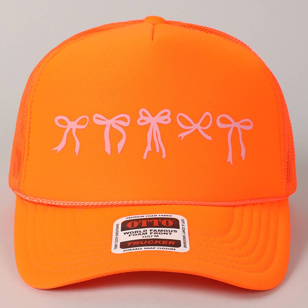Variety Ribbon Bow Design Foam Trucker Hat