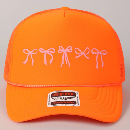 Variety Ribbon Bow Design Foam Trucker Hat