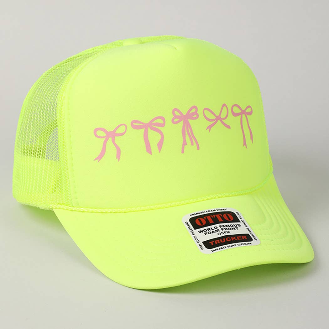 Variety Ribbon Bow Design Foam Trucker Hat