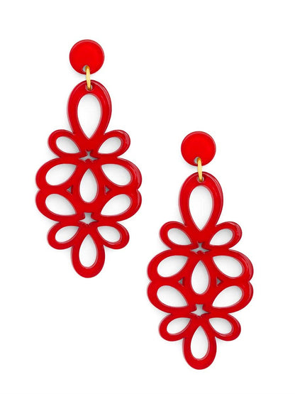 Resin Blooming Flower Drop Earring