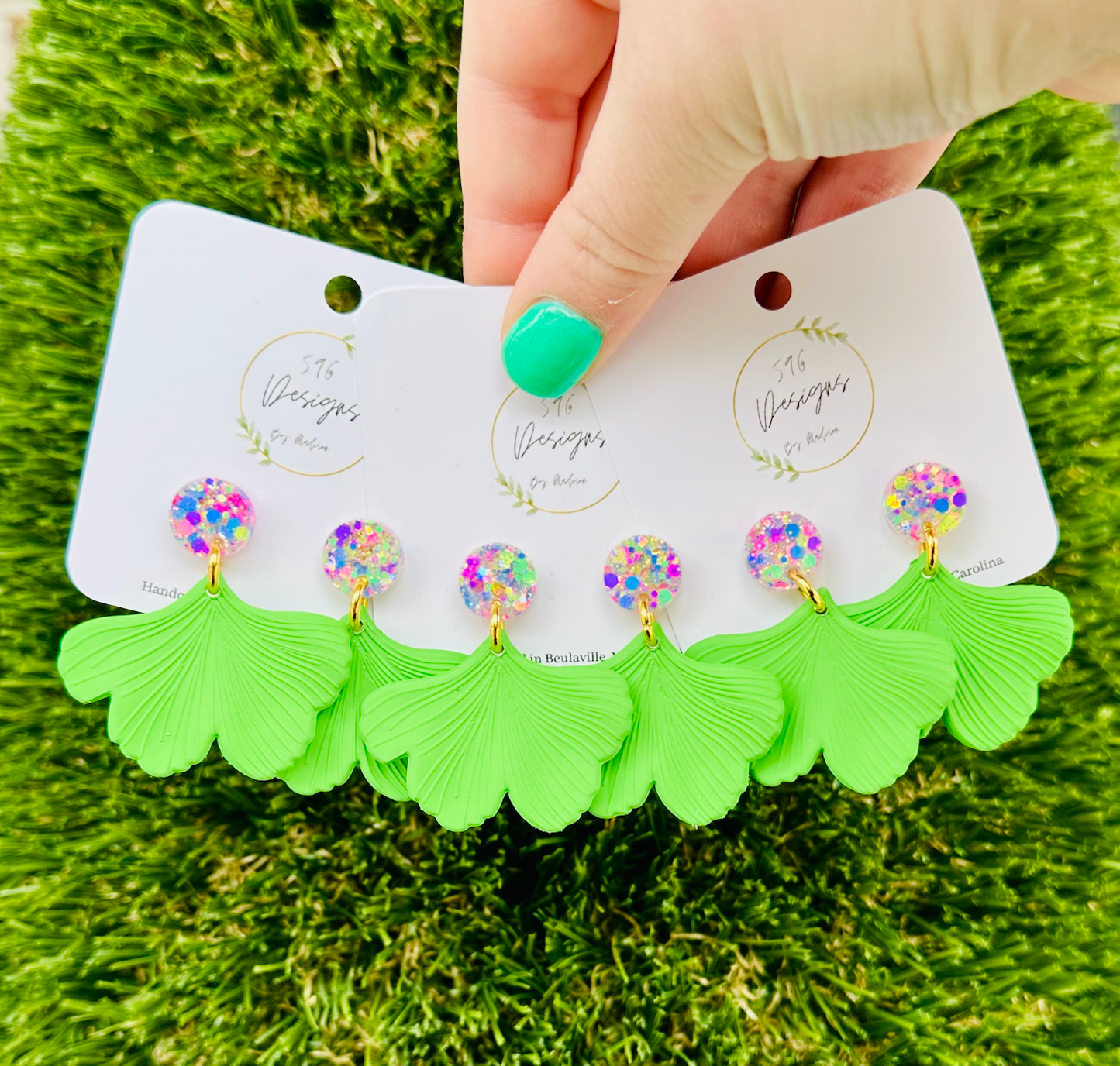 Ginkgo Leaf Statement Earrings