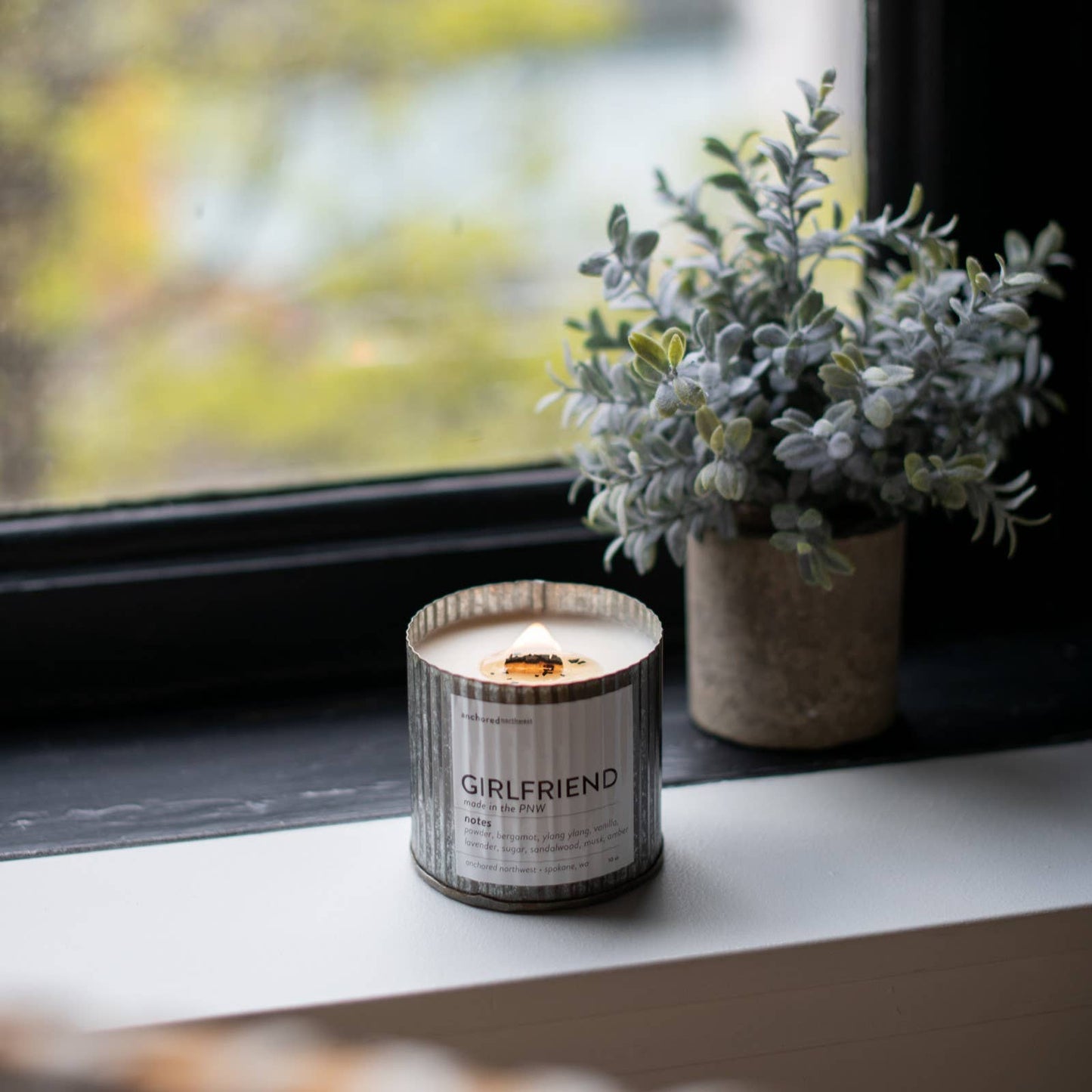 Woodlands Rustic Vintage Farmhouse Wood Wick Candle