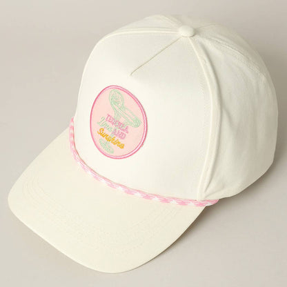 Tequila Lime and Sunshine Embroidery Trucker Hat