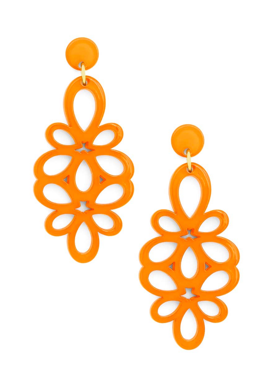 Resin Blooming Flower Drop Earring