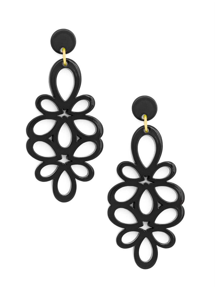 Resin Blooming Flower Drop Earring