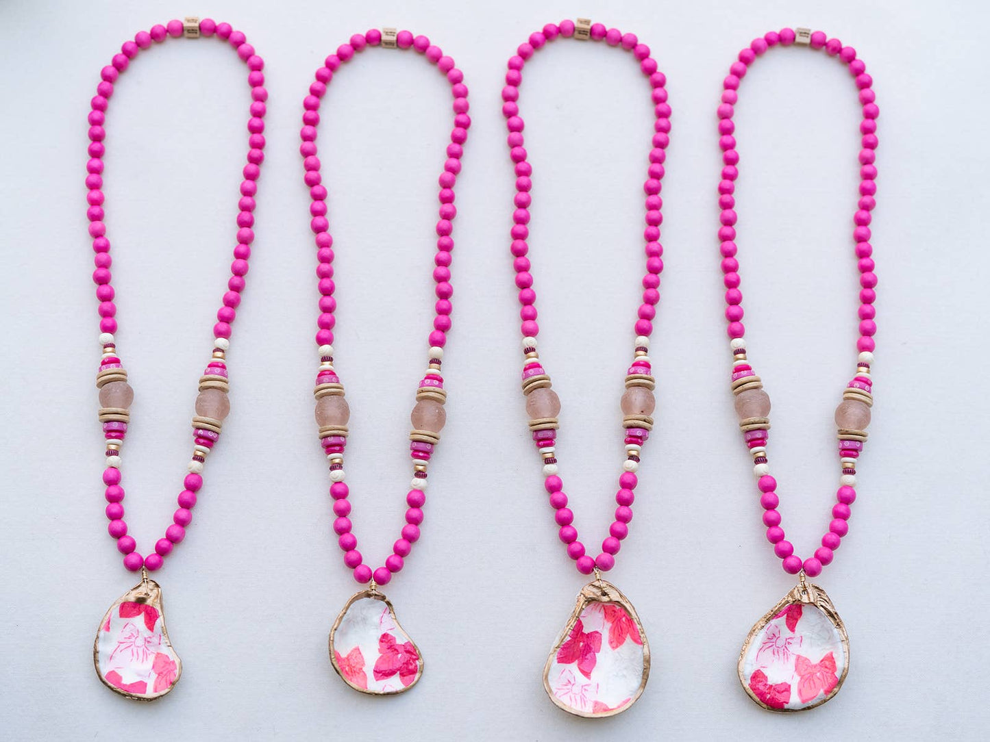 Colorful Trendy Handmade Real Oyster Shell Necklace