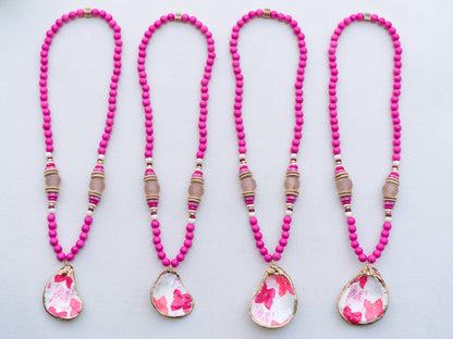 Colorful Trendy Handmade Real Oyster Shell Necklace