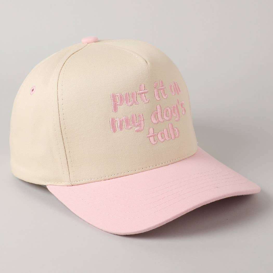 Put it on my dog's tab Two Tone Trucker Hat: MINT / ONE SIZE
