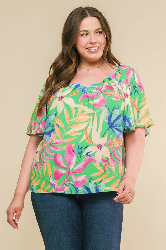 A printed woven top - ITP12487