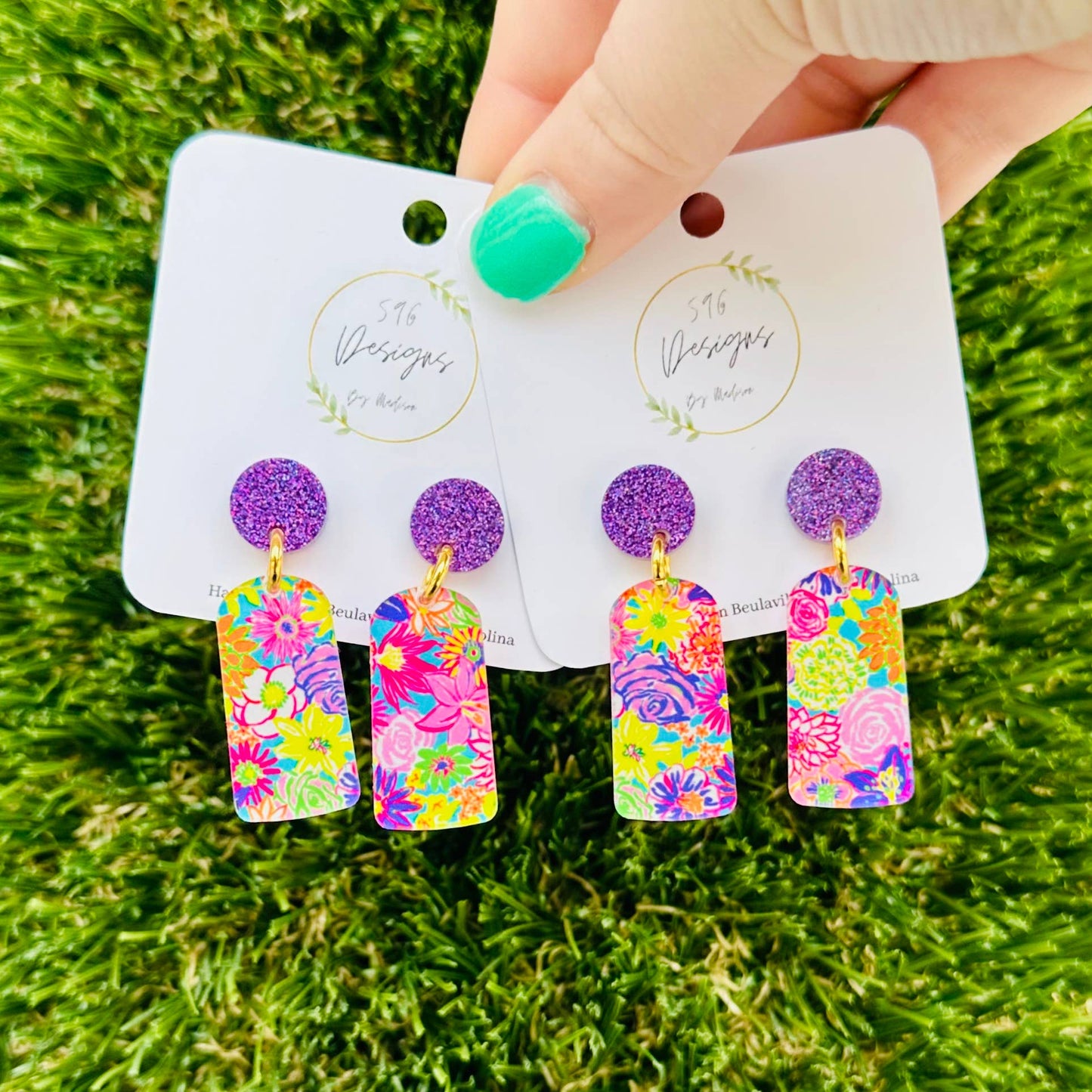 Lilly Pulitzer Inspired Earrings