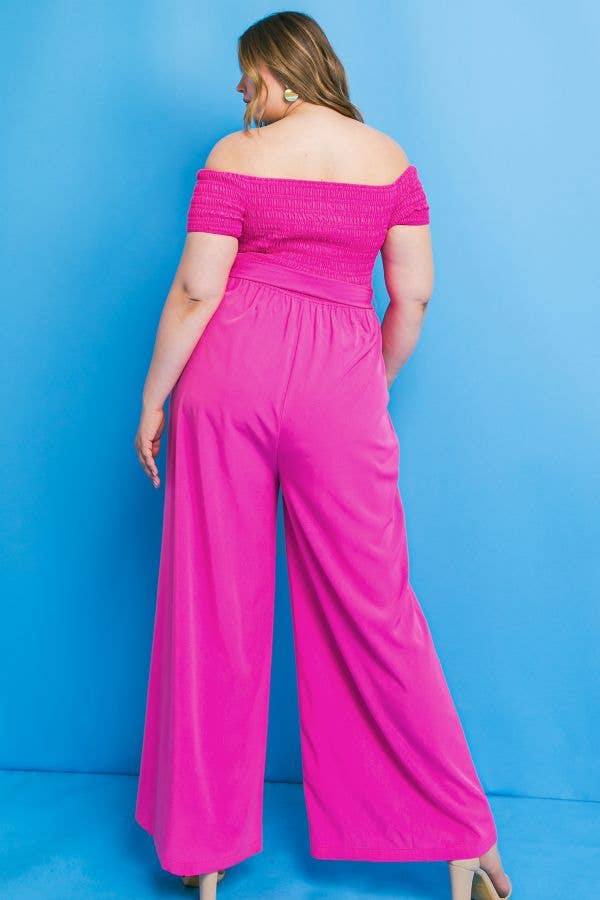 A solid woven jumpsuit