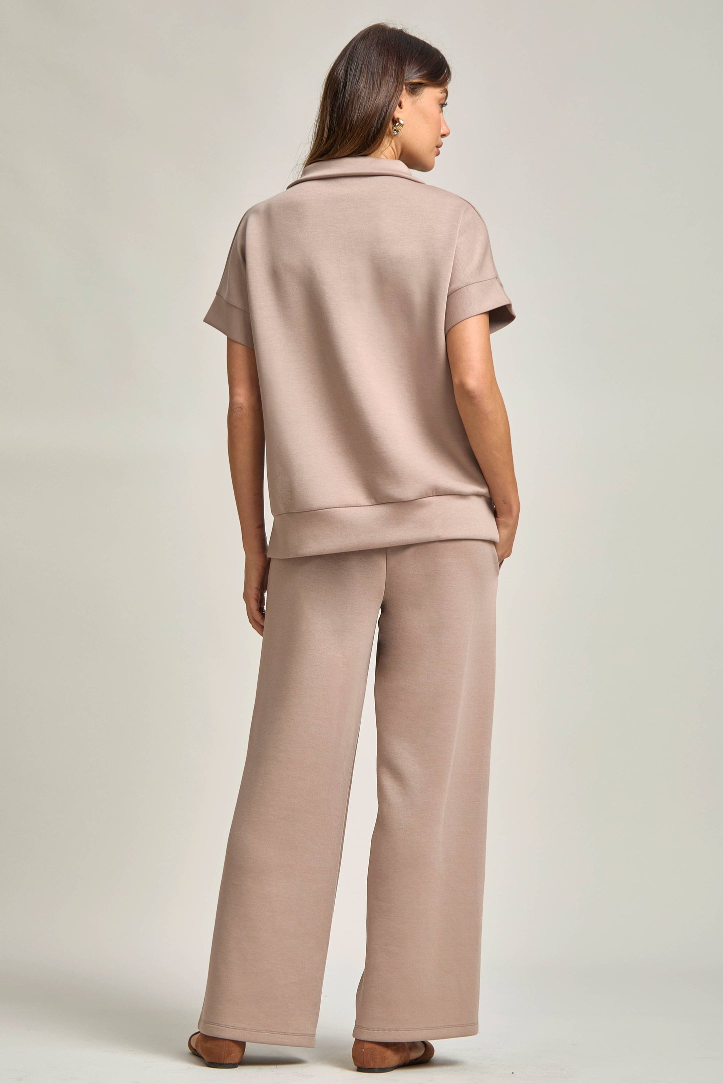 Short Sleeve Quarter Zip + Pants Modal Set TRVSET-CATALINA