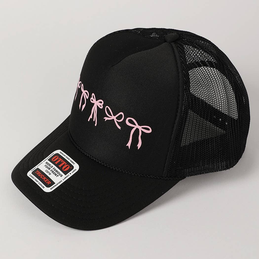 Variety Ribbon Bow Design Foam Trucker Hat
