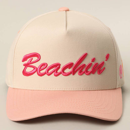 BEACHIN' 3D Embroidered Two-Tone Trucker Hat