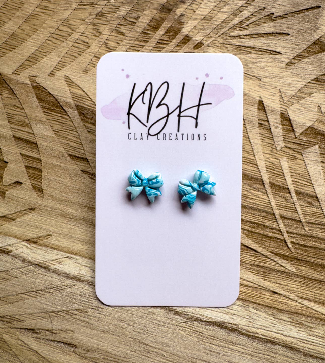 Under The Sea Bow Stud Handmade Clay Earrings