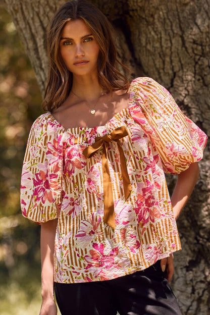 Plus Floral Printed Blouse