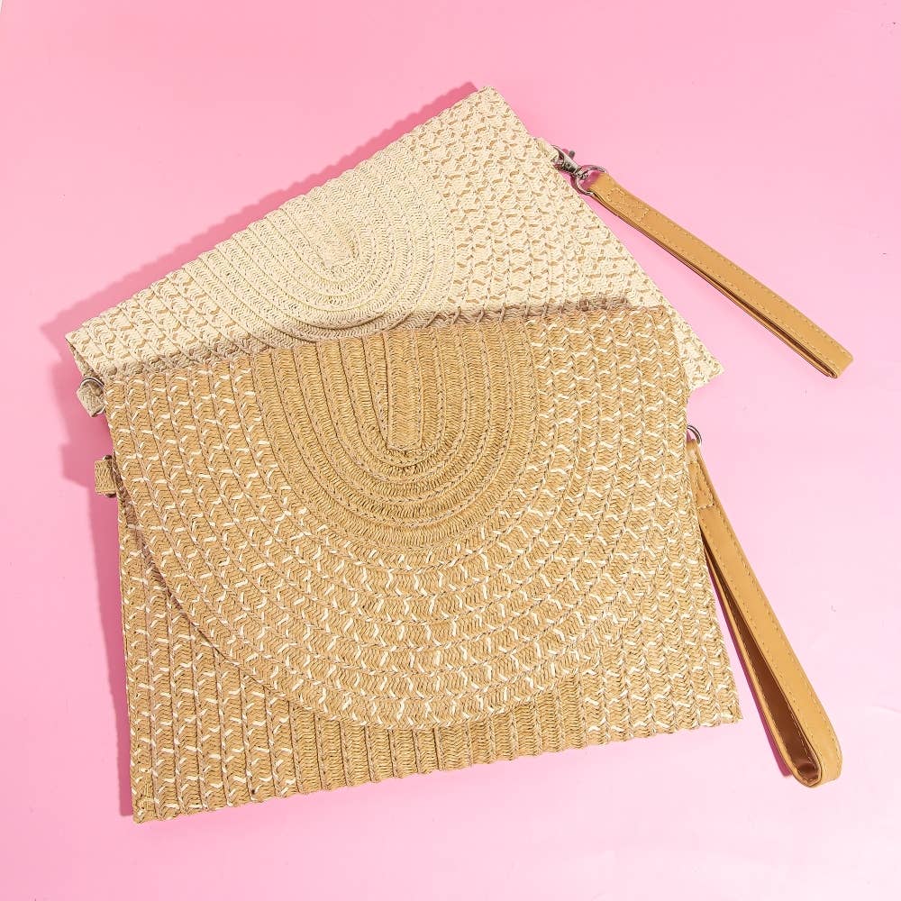 Tight Woven Envelope Clutch Bag