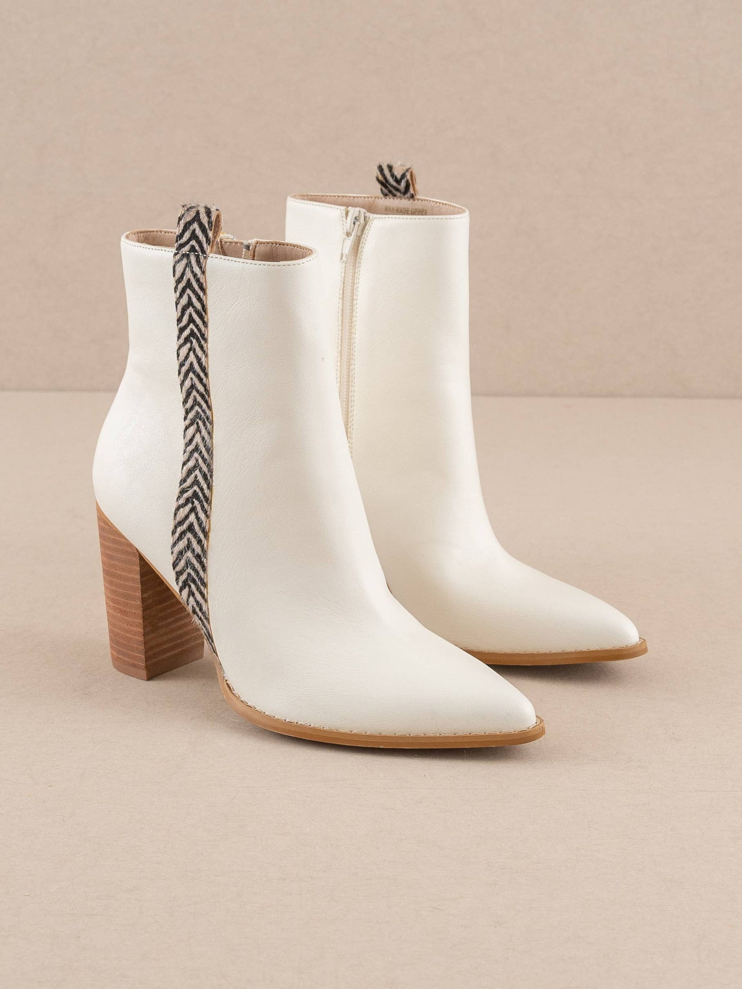 The Lana Beige | Animal Print Detailed Bootie