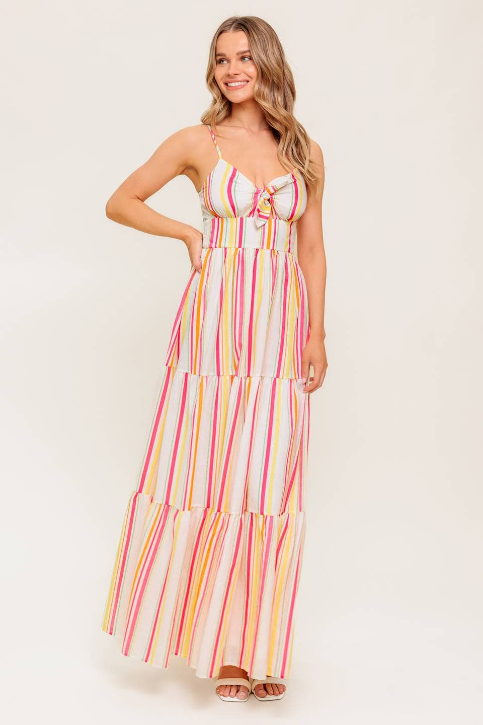 A printed woven maxi dress